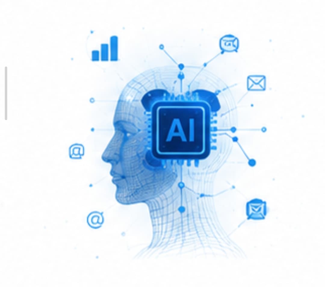 AI technology hand and digital intelligence